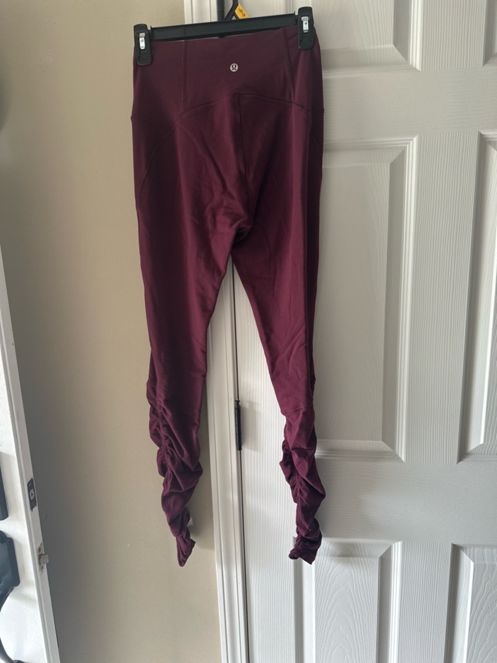 lululemon athletica Burgundy High-Rise Ruched Leggings
